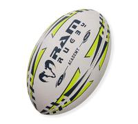 Ram Rugby Academy Training Ball (Size 3 & 4) - Hand Stitched 3-Ply with 1 Year Shape Guarantee - High Grip Rubber Surface for Youth & Club Use