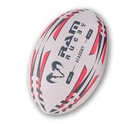 Ram Rugby Academy Training Ball, Size 5,4 & 3 - Ideal for Clubs & Schools | Durable 3-ply school & club rugby ball. 3D grip, latex bladder, colour-coded sizes 3,4 & 5. Best value training ball.