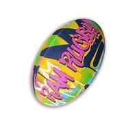 Ram Rugby - Club Quality Fun Graffiti Design - Squad Training Rugby Ball - Sizes 5, 4, 3, & Mini - 3ply, 3-D Grip - Junior Children Mini Youth Adult Gift Street Trainer