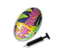 Ram Rugby Fun Graffiti Squad Trainer Rugby Ball & Mini Pump - Available in Size 5, 4, 3, & 1 (Mini) - For Kids & Adults - Club Quality Training Rugby Ball - Great