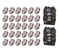 Ram Rugby Gripper 2.0 Pro Trainer Ball Bundle - 30 x balls and 2 bags (5, Red)