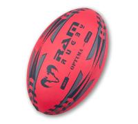 Ram Rugby Optima Hybrid Rugby Ball, Size 5 - Neon Pink | In-seam valve, 3D dot grip, Super Bladder, hand-stitched; hybrid ball for training and junior matches
