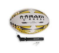 Ram Rugby Pass Developer with Pump - Weighted Training Ball - Improve Strength & Distance - 3D Grip - Ultima Grade Synthetic Rubber - Available in Sizes 5 (1kg), 4 (800g), 3 (700g) (3)