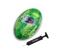Ram Rugby Ramosaurus Rex Squad Trainer Rugby Ball & Mini Pump - Available in Size 5, 4, 3, & 1 (Mini) - For Kids & Adults - 7 Crazy Fun Designs - Club Quality Training Ball - Great