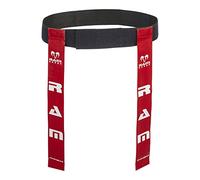 Ram Rugby Small Tag Belt Set (Waist 22” to 37”) - Durable Tag Rugby Belts - Includes 10 Adjustable Belts with 20 Tear-Away Tags - Ideal for Schools, Clubs & PE Sessions - RED