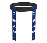 Ram Rugby Small Tag Belt Set (Waist 22” to 37”) - Durable Tag Rugby Belts - Includes 10 Adjustable Belts with 20 Tear-Away Tags - Ideal for Schools, Clubs & PE Sessions - BLUE