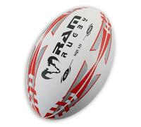 Ram Rugby Squad Trainer Rugby Ball (Size 4) Club Quality Rugby Training Ball. Hand stitched, 3 ply, 3-D Grip for ultimate Passing & Catching Control - Suitable for Adults, Kids & Children