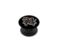 Ram Skull & Bird Skull Gothic Design - Dark Horned Skeleton PopSockets Adhesive PopGrip