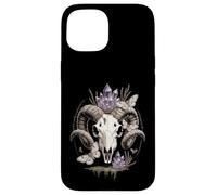 Ram Skull Witchy Goth Wicca Crystal Moth & Goblincore Case for iPhone 15