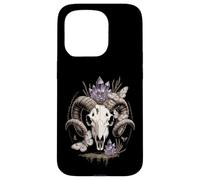 Ram Skull Witchy Goth Wicca Crystal Moth & Goblincore Case for iPhone 15 Pro