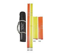 Ram Sports Two-Piece Training Poles - Set of 12-1.8m - Orange & Yellow