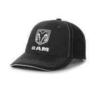 Ram Trucks Logo Trucker Hat for Men - Mesh Back Snapback, Black