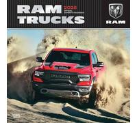 Ram Trucks OFFICIAL | 2025 12 x 24 Inch Monthly Square Wall Calendar | Foil Stamped Cover | Plastic-Free | BrownTrout | American Cars Stellantis
