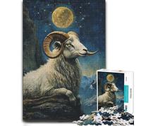 Ram Under The Moon Picture Puzzle for Adults, 300 PCS
