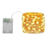 Ram® Warm White Fairy String Lights, Battery Operated, 50 LED, 5M | 16FT, for Bedroom, Garden, Party, Decoration, Christmas Tree, Energy Class A+++