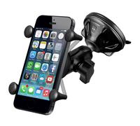 RAM Suction Cup Short Arm Car Mount w/ Universal X-Grip Holder for Cell Phone SmartPhone iPhone