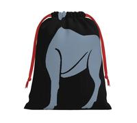 Ram Zodiac Sign Print Ultra Soft Plush Drawstring Gift Bag, Xmas Party Candy Treat Favors, Christmas Holiday Sacks, Wedding Jewelry Pouches