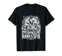 Rama and Sita Duty Burns Bright Ramayana Epic Value Graphic T-Shirt, Men, Black, L