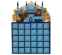 Ramadan Advent Calendar, 30 Days Ramadan Countdown Calendar with LED Light & Drawers for Home Eid Mubarak Table Decor