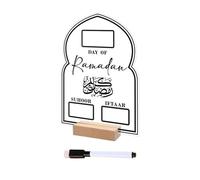 Ramadan Advent Calendar, Acrylic Countdown Calendar Acrylic Ramadan Countdown Calendar for Ramadan Kareem Tabletop Decoration (E)