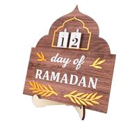 Ramadan Advent Calendar Countdown, Wood Ramadan Advent Calendar 2026 with Stand Reusable Family Eid Mubarak Home Table Decoration Gifts with Interchangeable Numbers