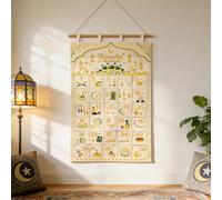 Ramadan Advent Calendar, SGZIOO Reusable Fabric Advent Calendar, 30 Pockets, Eid ramadan Decorations for Home Wall Door