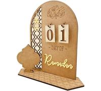 Ramadan Advent Calendar Wooden Countdown Calendars Decorations for Home, 30 Days Til Eid, Ramadan Gift for Kids, Ramadan and Eid Decor