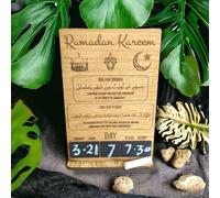 Ramadan Advent Calendar Wooden Countdown Calendars Decorations for Home, 30 Days Til Eid, Ramadan Gift for Kids, Ramadan and Eid Decor
