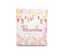 Ramadan Advent Milk Chocolate Calendar - 30 Day Countdown to Eid - Lanterns Design (Pink Lanterns)