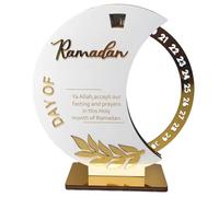 Ramadan Calendar, Ramadan Advent Calendar Ramadan Countdown Calendar Wooden Rotating Eid Mubarak Calendar 30 Days Countdown for Ramadan Decoration