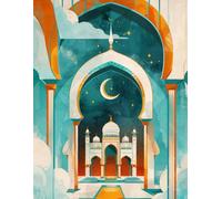 Ramadan Coloring Pages: Fun & Easy Islamic Coloring Book for Kids Ages 4-8 (Lanterns, Mosques, Moon & Stars)