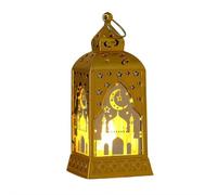 Ramadan Decorations for Home, Ramadan Decor, Eid Tree, Moon Castle Design, Electronic Effect, Festive Atmosphere, Warm Night Light, Indoor Decoration (Golden)