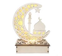 Ramadan Decorations for Home,Ramadan Lights,3D Wooden Moon Star Table Lamp,Eid Mubarak Led Night Light Decoration,Muslim Lantern Decor,for al-fitr Ornaments,Islamic Party,Festival Decorative Gifts