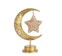 Ramadan Decorations Lights LED Eid Moon Star Lamp Eid Ornaments for Festival Party (No Battery), Home Decor