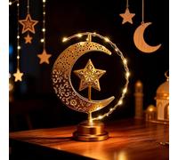 Ramadan Decorations Moon Light, Ramadan Lanterns for Home, Umrah Mubarak LED Battery Lunar Lamps Indoor Lights with Star and Moon, Ramadans Decorations for Home Eid Lights, Islamic Gifts for Women