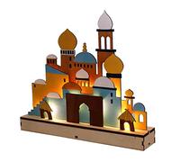 Ramadan Eid Decorations Mubarak Ramadan LED Muslim Night Light Eid Mubarak Ornaments Wood Eid Decoration Wood Eid Festival Light Lights Mubarak Night Light