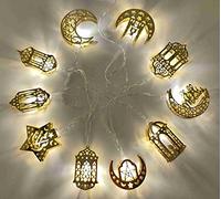 Ramadan Eid String Light, Star Fairy String Lights for Eid Festival Christmas Bedroom Garden Decorations (Not Include Battery)