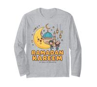 Ramadan Kareem Kids Cute Crescent Moon Muslim Children Long Sleeve T-Shirt