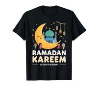 Ramadan Kareem Kids Cute Crescent Moon Muslim Children T-Shirt