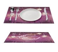 Ramadan Kareem Placemats Set of 1 PCS Washable Table Runner 18" X 12" Place Mats for Kitchen Party Dining Decoration