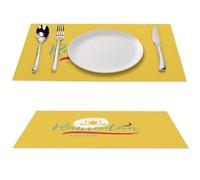 Ramadan Kareem Placemats Set of 2 PCS Washable Table Runner 18" X 12" Place Mats for Kitchen Party Dining Decoration