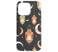 Ramadan Lantern Crescent Moon Islamic Night Sky Illustration Case for iPhone 15 Pro Max