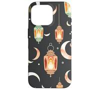 Ramadan Lantern Crescent Moon Islamic Night Sky Illustration Case for iPhone 16 Pro