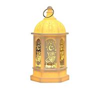 Ramadan Lantern, LED Ramadan Decorations for Home, Hanging Eid Mubarak Night Moroccan Style Candles Table Lamp Decor Muslims Indoor Party Wedding (White)