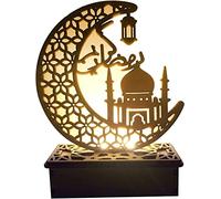 Ramadan Lights Decorations,Ramadan Eid LED Night Light,Ramadan Decorations for Home,Ramadan Eid Mubarak Ornaments Muslim Ramadan Table Lamp Wooden Moon Star Night Lights for Festival Home Party