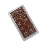 Ramadan Moulds | Eid Moulds | Eid Mubarak Cake Decor | Deep Design for Filled Chocolates | Food-Grade Plastic Mold for Ramadan, Eid Gifts, Halal Treats & Arabic Sweets | 180×90×20mm