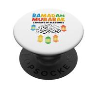 Ramadan Mubarak 30 Days Of Blessing Fasting Arabic PopSockets Adhesive PopGrip