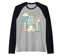 Ramadan Mubarak Bismillah New Muslim This is my EID pajama Raglan Baseball Tee