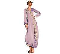 Ramadan Muslim Women Luxury Long Dress Party Gown Islamic Wrap Dress Abaya Arab Caftan Moroccan Jalabiya Eid Mubarak