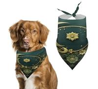 Ramadan on Green Wallpaper Easter Dog Bandanas for Small Medium Large Dogs,Cat Dogs,Pet Scarf - Polyester Cute Bibs.Triangle Pet Scarf for Puppy Pet,Personalized Birthday/Party Fun Idea Gift